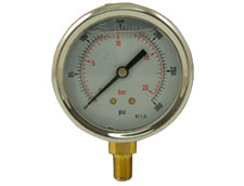 2 1/2" Oil Filled Pressure Gauge 0-300 PSI/Bar 1/8" BSP Bottom Connection