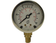 2 1/2" Oil Filled Pressure Gauge 0-100 PSI/Bar 1/8" BSP Bottom Connection