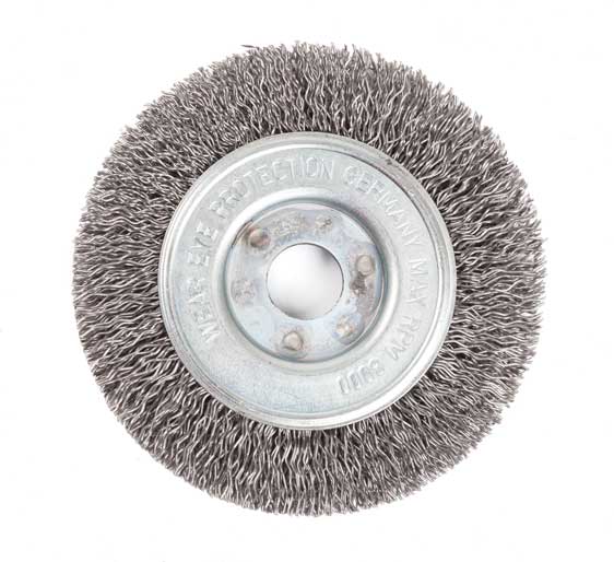75mm Dia Wheel Brush 24 SWG Double Crimped Wire
