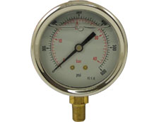 2 1/2" Oil Filled Pressure Gauge 0-600 PSI/Bar 1/8" BSP Bottom Connection