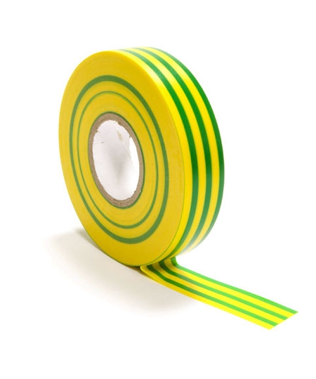 Insulation Green / Yellow PVC Tape 19mm x 33Mtrs