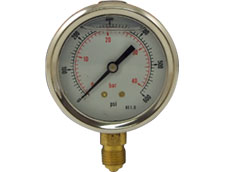 2 1/2" Oil Fill Pressure Gauge 0-600 PSI/Bar 1/4" BSP Bottom Connection