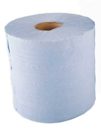 2-Ply Blue Paper Roll - 28cm Wide - 1 x 1000 Sheet Rolls
