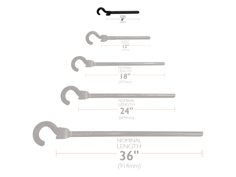 8" Drop One Piece Steel Valve Wheel Key from IBHS Ltd