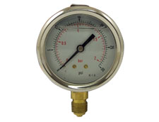 2 1/2" Oil Fill lPress Gauge 0-30psi/Bar 1/4" BSP Bott Conn.