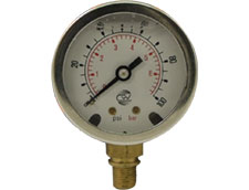 2 1/2"Oil Fill lPress Gauge 0-100psi/Bar 1/8" BSP Bott Conn.
