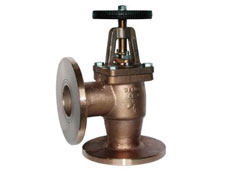 2 1/2" Flanged Angle Bronze Globe Valve