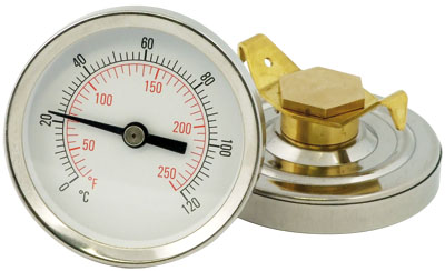 2 1/2" Clip On Thermometer 0-160°C