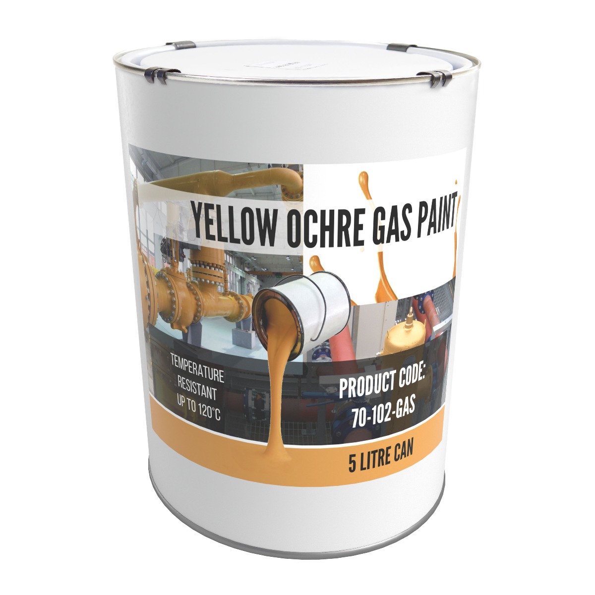 Pipe Identifcation Paint Yellow Ochre (Gas Pipe) 5ltrs