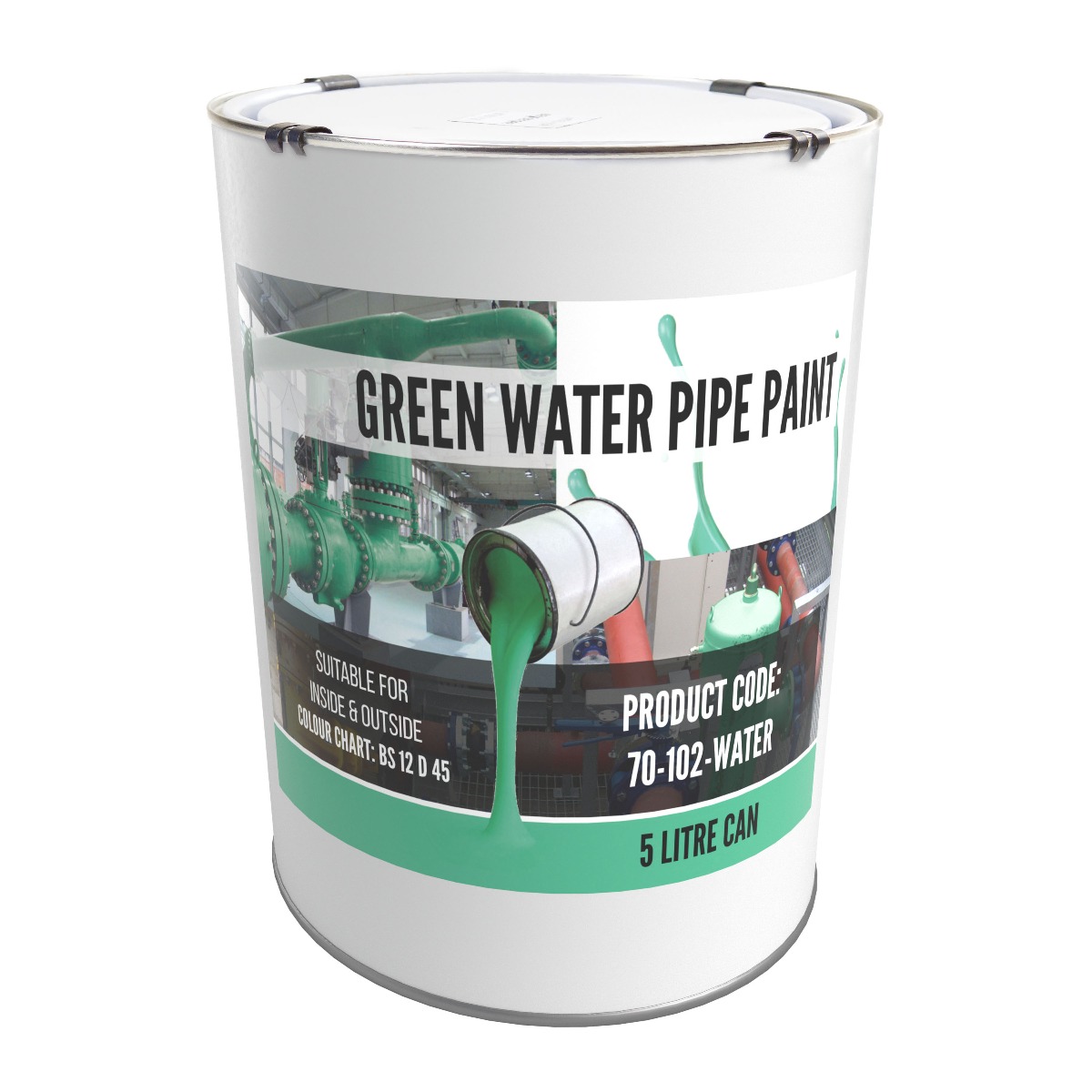 Pipe Identifcation Paint Green (Water Pipes) 5ltrs