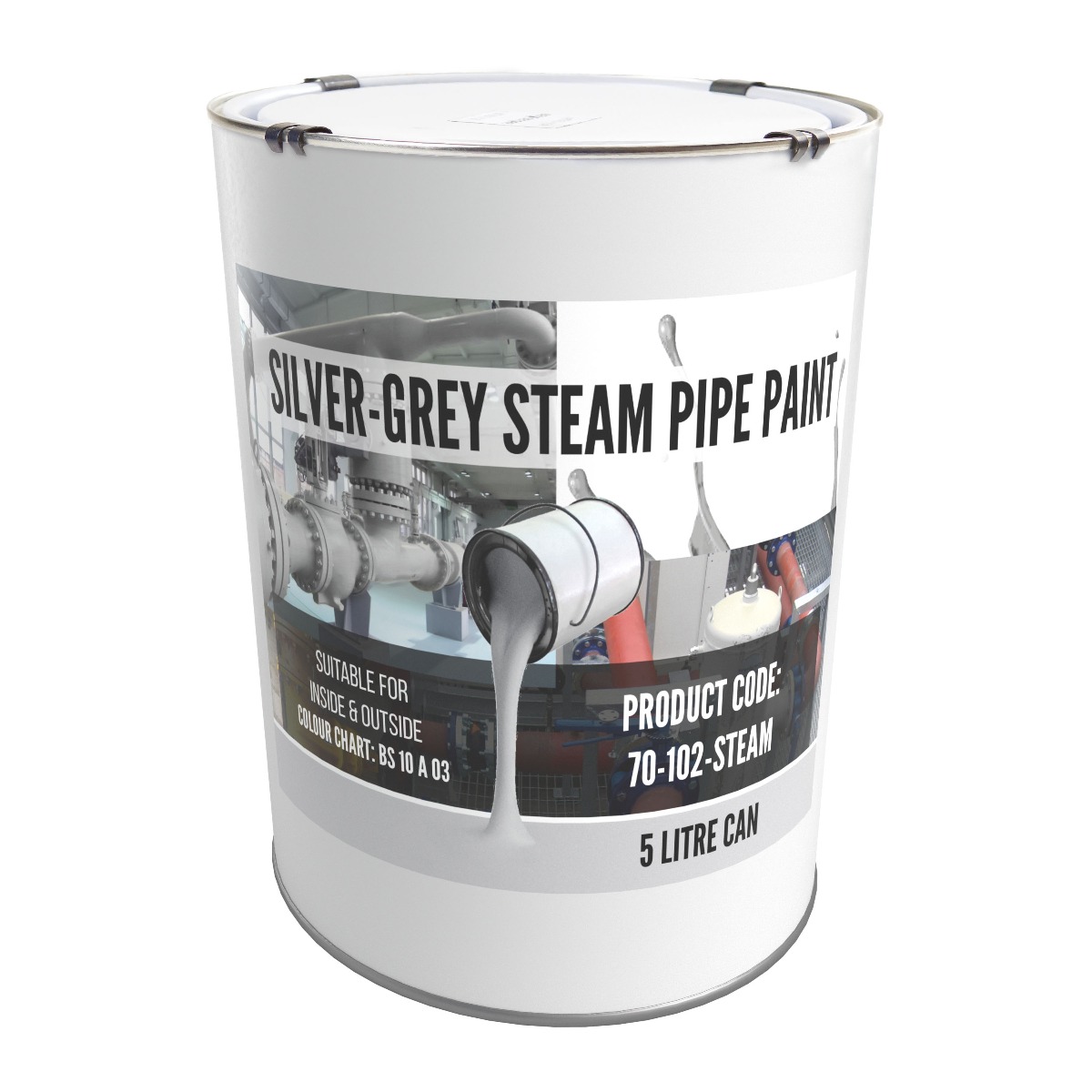 Pipe Identifcation Paint Silver-Grey 5ltrs