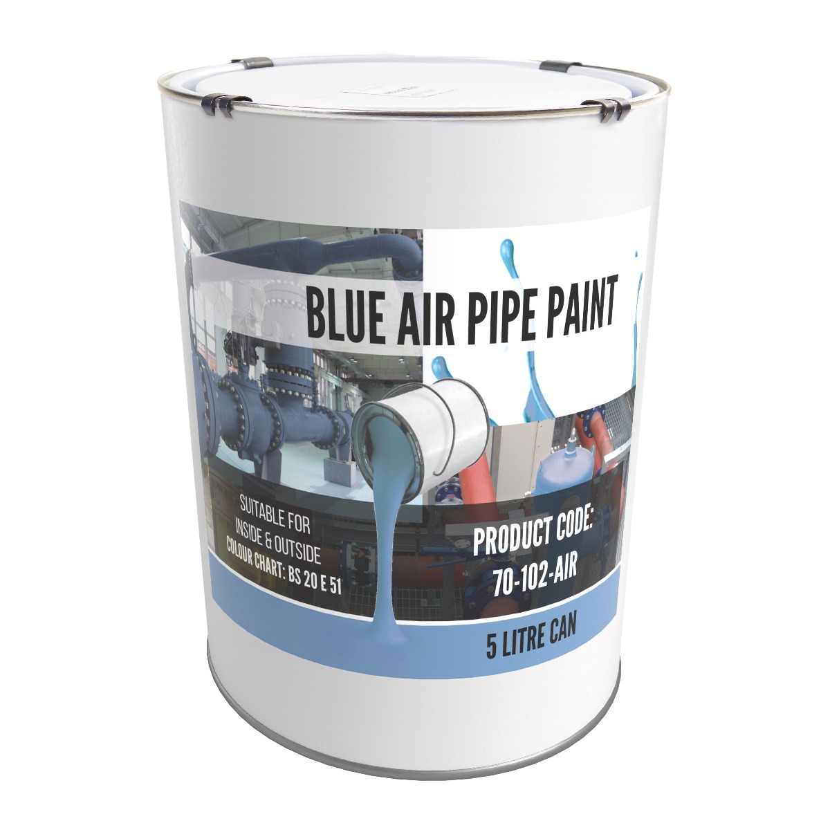 Pipe Identifcation Paint Blue (Air Pipes) 5ltrs