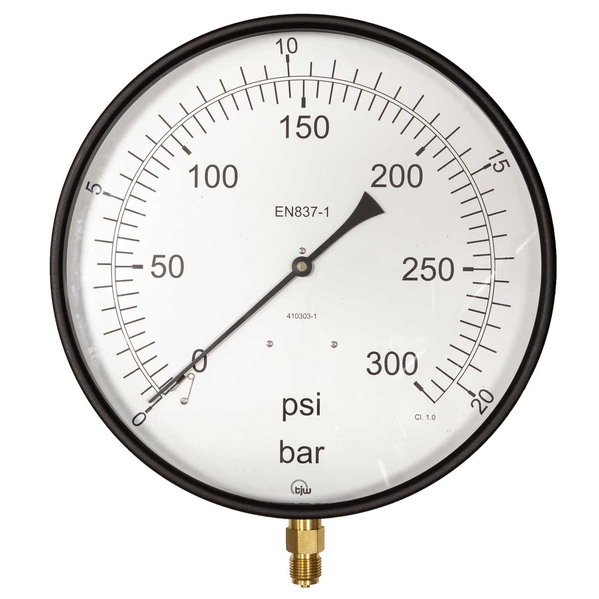 12" Dial Pressure Gauge 0-300PSI/Bar 1/2"BSP Bottom Connection