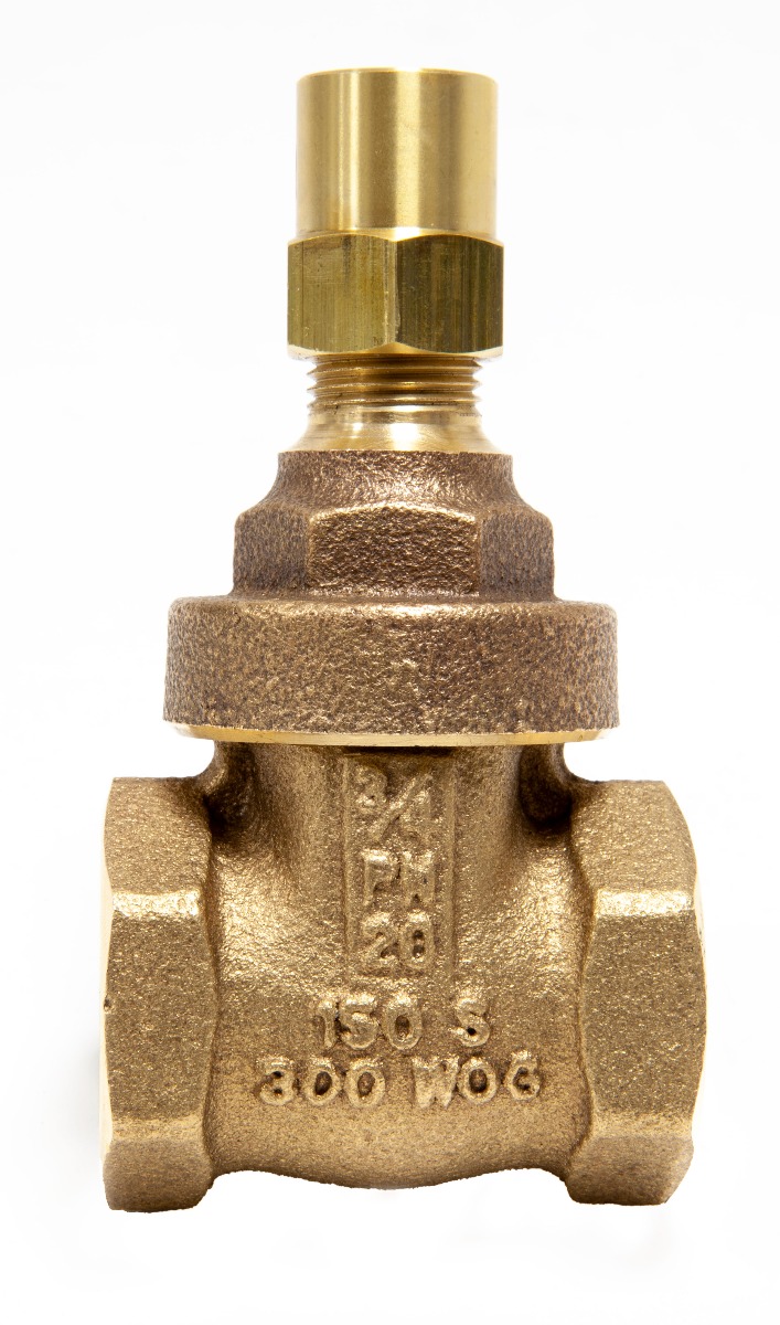3/4" BSP Bronze Gate Valve PN20 C/W Lock Shield