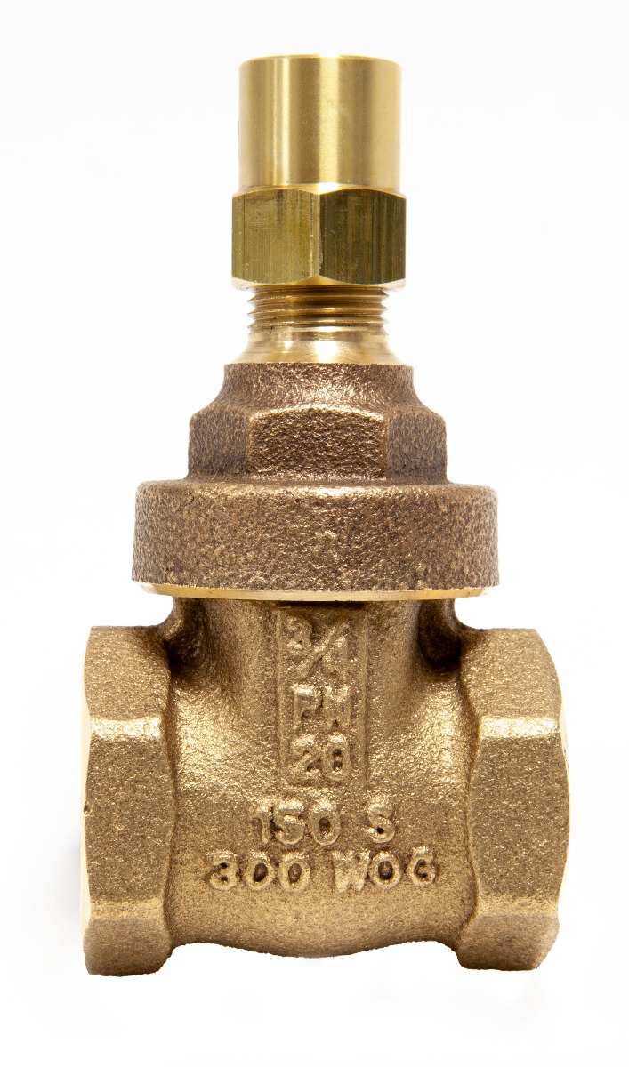 3/4" BSP Bronze Gate Valve PN20 c/w Lock Shield