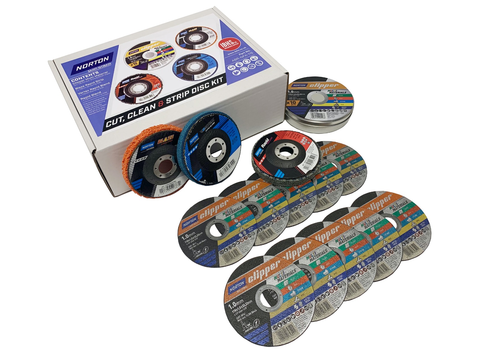 Norton Cut, Clean & Strip Disc Kit 115mm