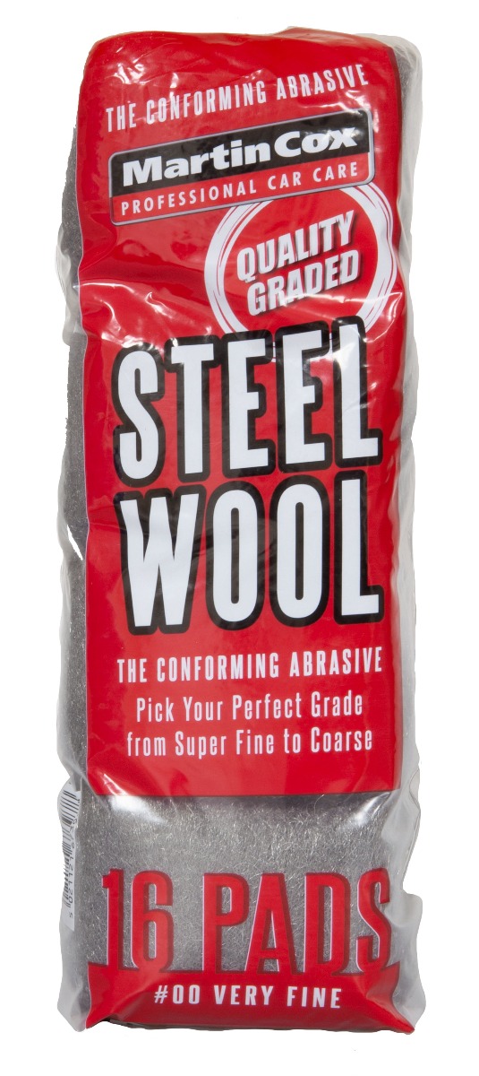 Steel Wool #00 Very Fine Grade Pack of 16 Pads