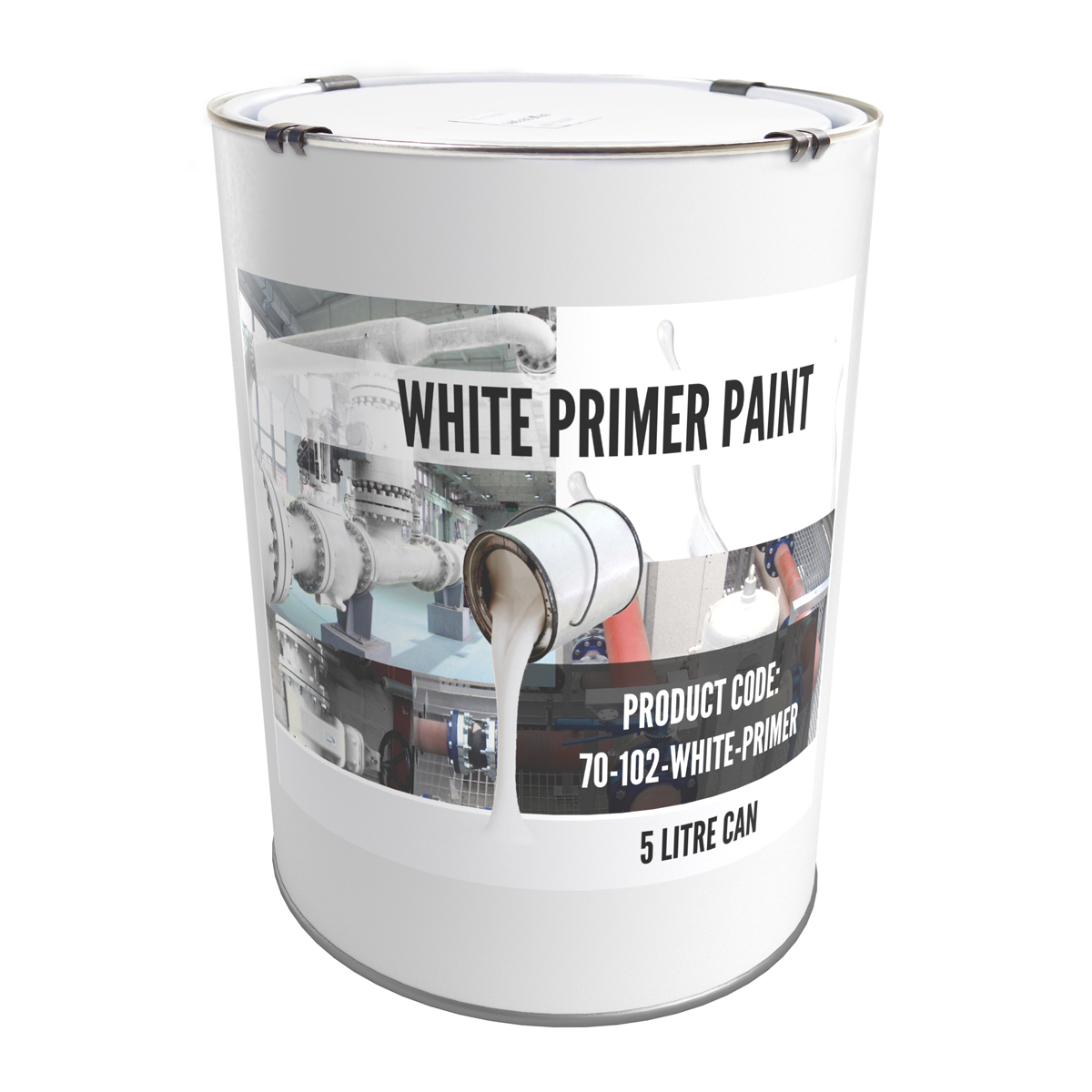 Pipe Identification Paint White Primer - 5 Litres