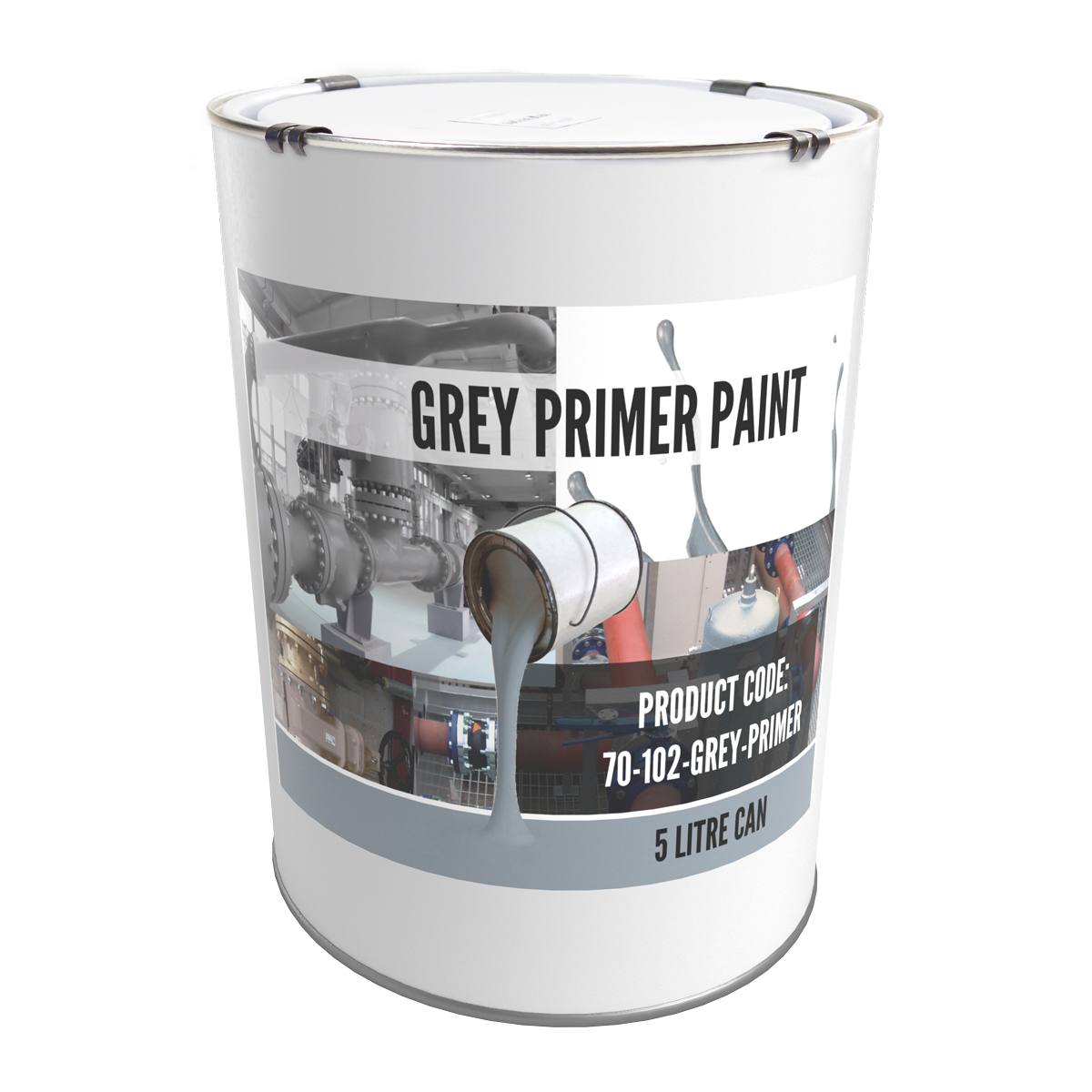 Pipe Identification Paint Grey Primer - 5 Litres