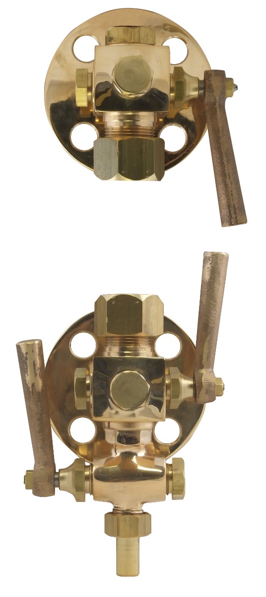 FIG 44 3/4" Gauge Cock Set Drilled 3/4" Table F