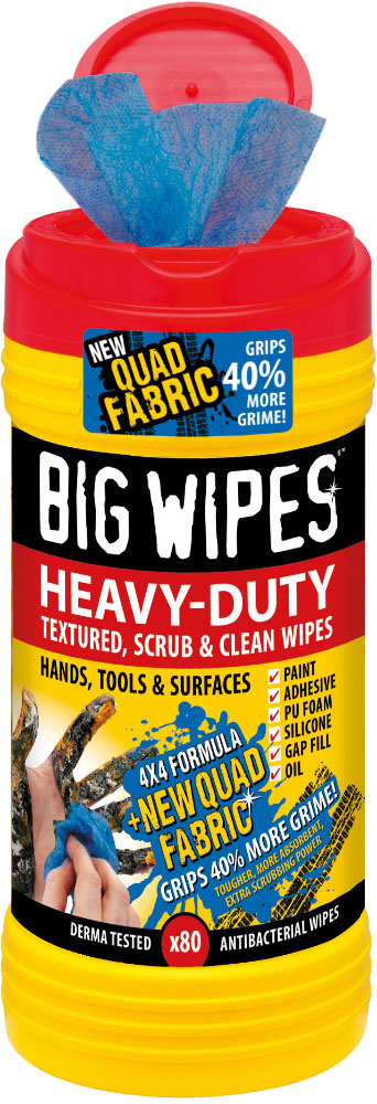 Heavy Duty "BIG WIPES" Tub of 80 HD