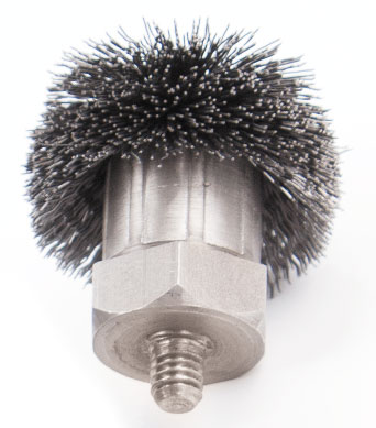 2 3/4" Dia. Heavy Duty Turks Head Brush 5/16" Whit Male Con.