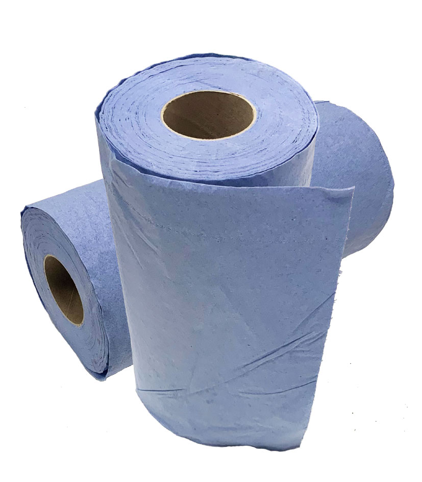 Handy Size Blue Paper Roll - 3 Ply - 100 Sheet per Roll