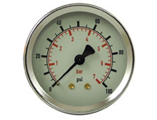 2 1/2" Oil Pressure Gauge 0-100psi/Bar 1/4" BSP Back Conn.
