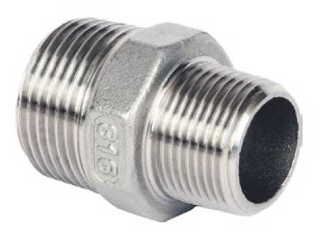 1 1/4" x 1" BSP S/Steel Reducing Hexagon Nipple 150 psig