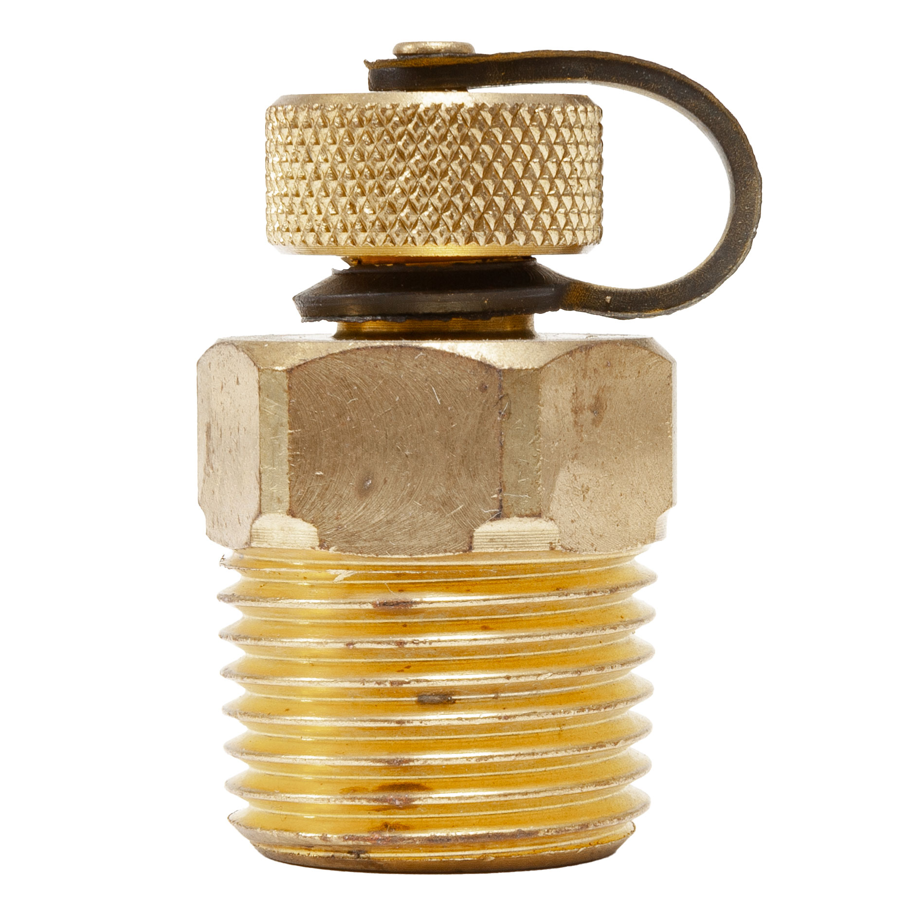 15mm (1/2") BSPT Test Plug in Brass - Neoprene Seal