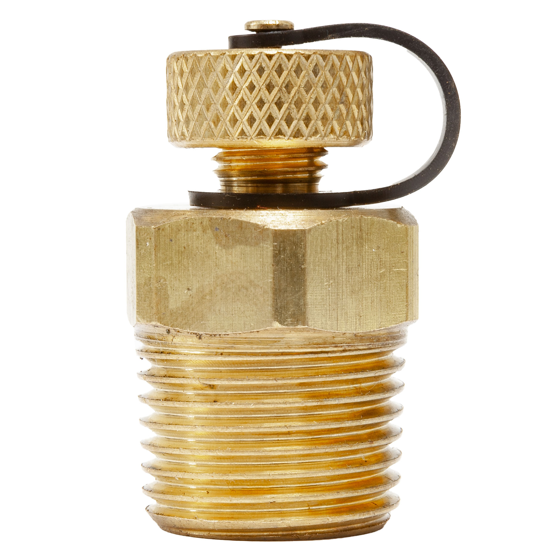 15mm (1/2") BSPT Test Plug in Brass - EPR Seal