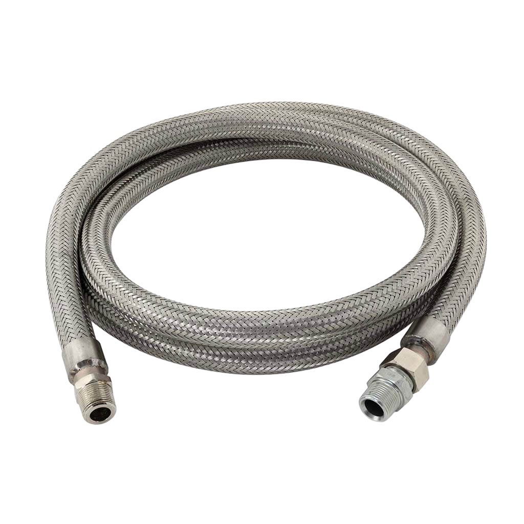 Double Armoured Hose 3/4" BSPT M x Male Union x 10 Ft Long