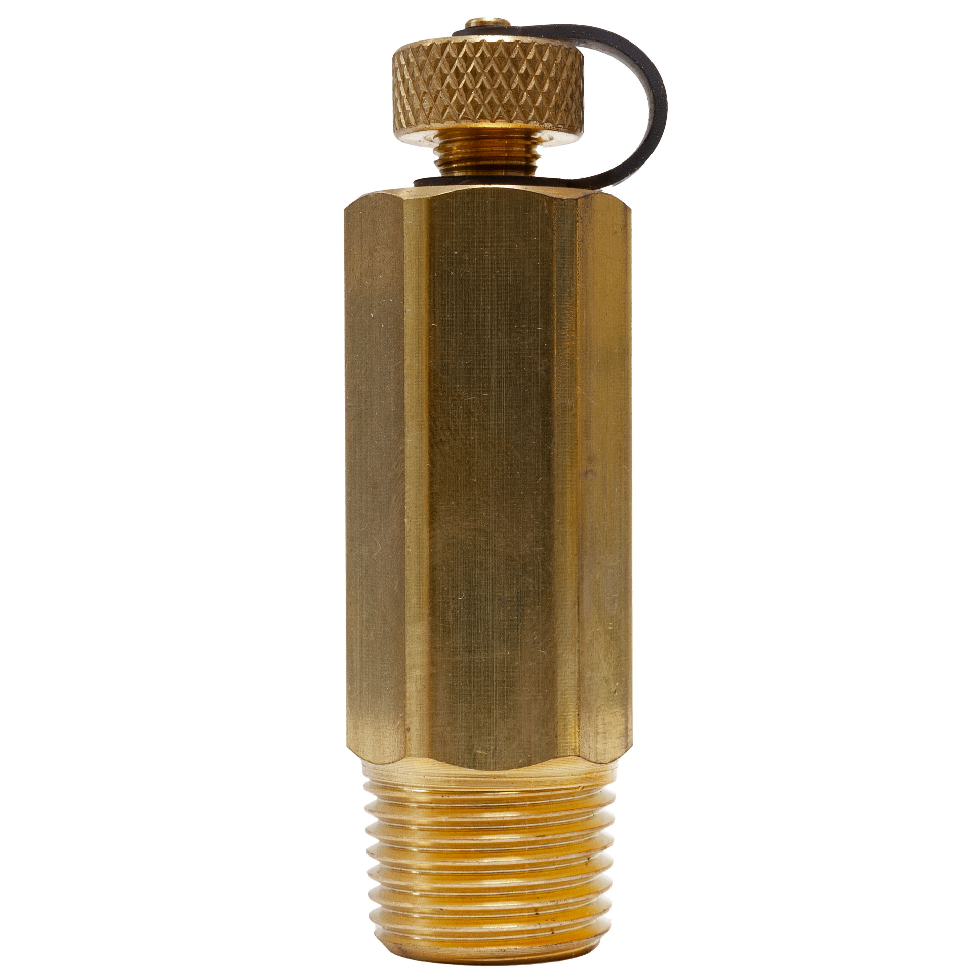 15mm (1/2") BSPT Test Plug in Brass - EPR Seal - Ext.