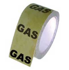 Ochre Gas Pipe Tape 50mm x 33m Roll