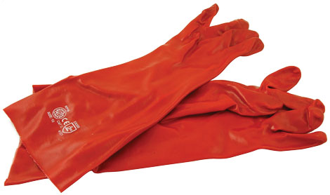 PVC Gauntlet Gloves Size 10