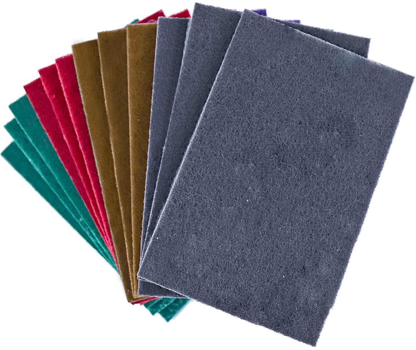 Fibre Hand Pads Multi Purpose Pack of 12 Mixed Grit