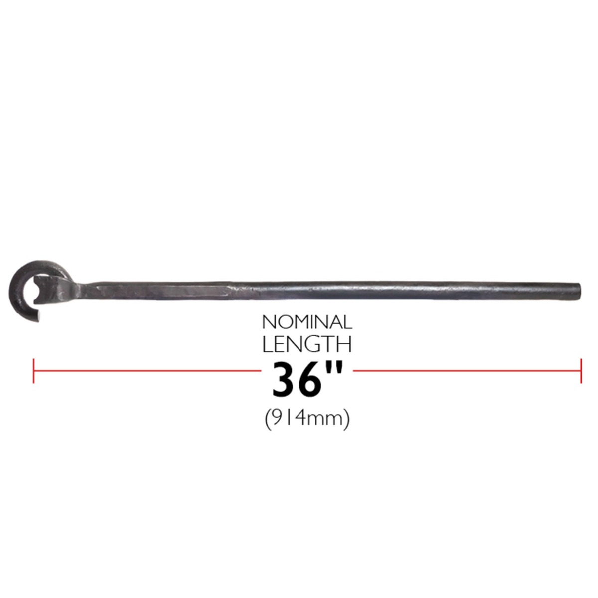 36" Forged Steel Valve Wheel Key