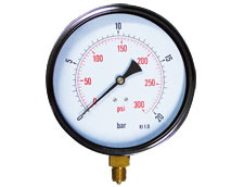 6" Dial Pressure Gauge 0-600PSI/Bar 3/8"BSP Bottom Connection
