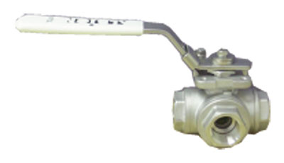 1 1/4" BSPT S/Steel 3 Way T Port Ball Valve F/F Ends