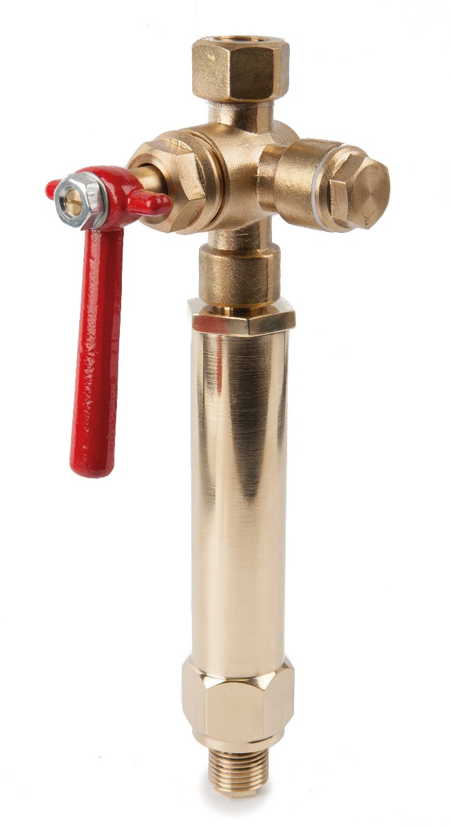 Pillar Syphon 1/2" Male x 3/8" Female 3 Way Inspectors Cock