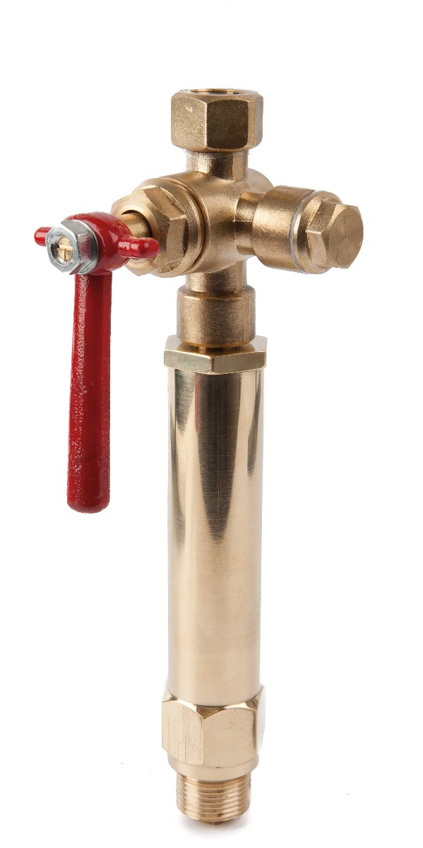 Pillar Syphon 3/4" Male x 3/8" Female 3 Way Inspectors Cock