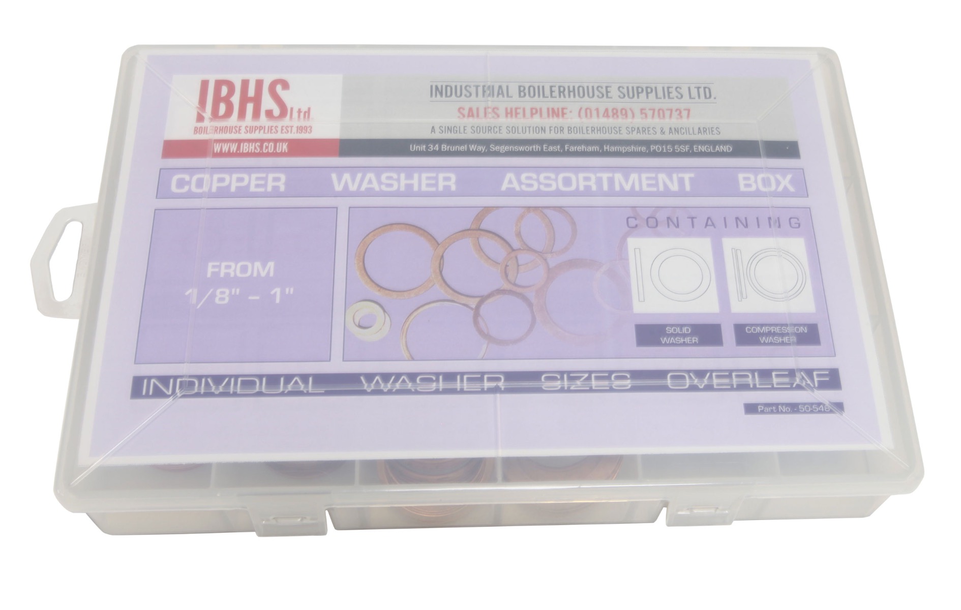 Copper Washer Kit 160 PCE - Mixed 16 Types