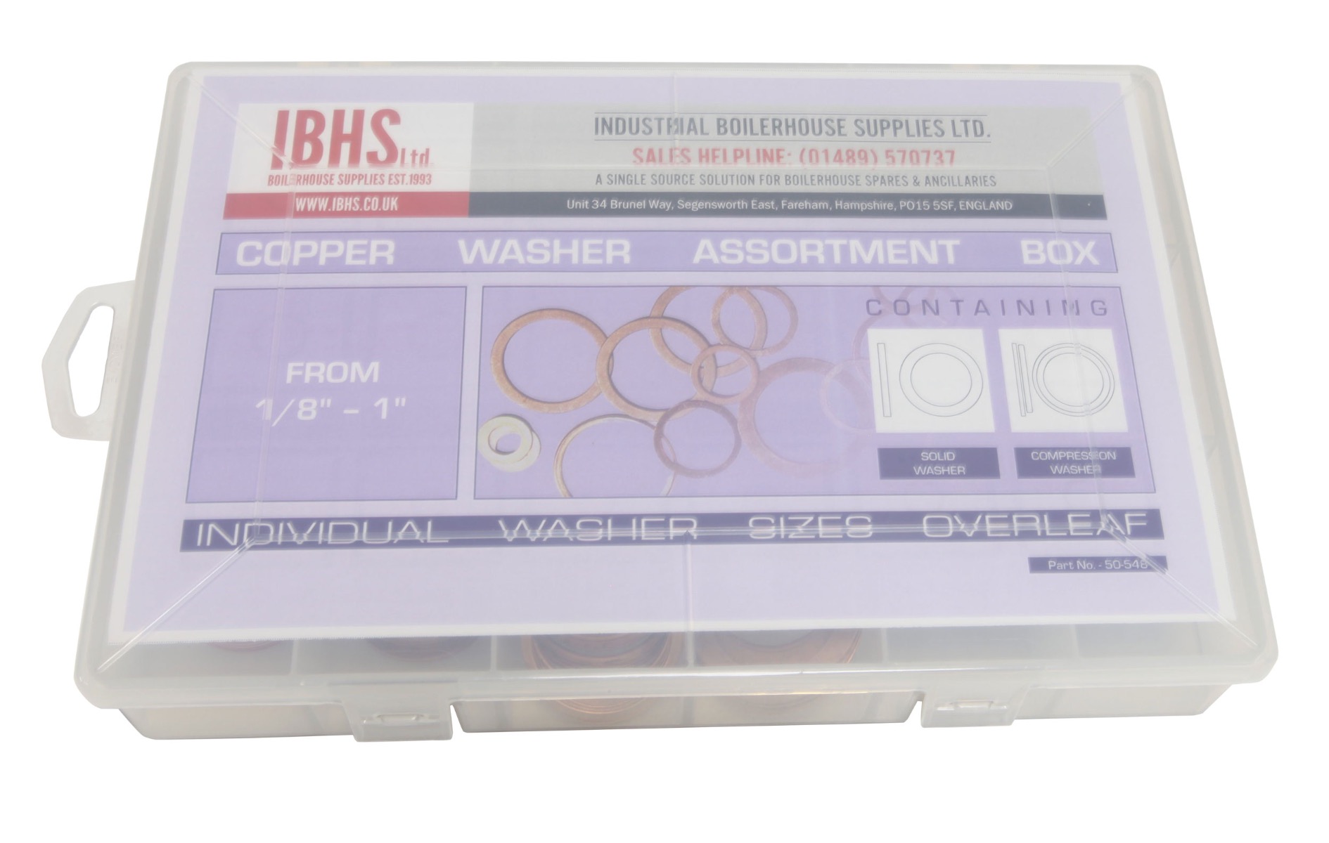 Copper Washer Kit 150 PCE - Mixed 15 Types