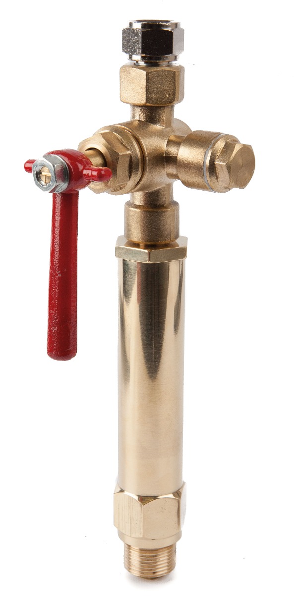 Pillar Syphon 1/2" Male x 1/2" Female 3 Way Inspectors Cock