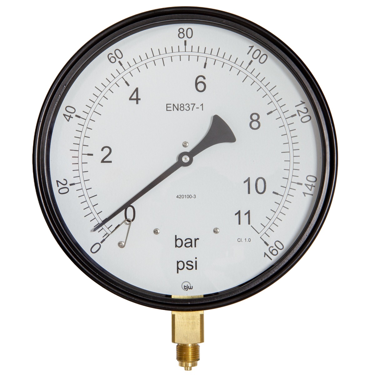 8" Dial Pressure Gauge 0-160 PSI/Bar 3/8"BSP Bottom Connection