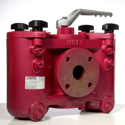 80mm Flanged PN10 Duplex Oil Filter C/w 60 Mesh Baskets
