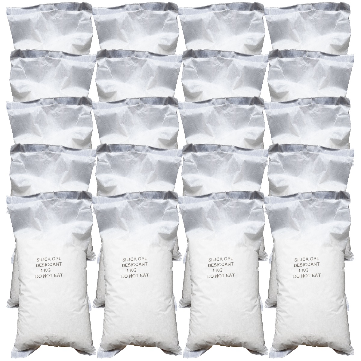 White Silica Gel In Sewn Cotton Bags (Pack 20)