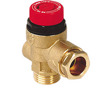 1/2" x 1/2" Safety Relief Valve 6 Bar c/w Gauge