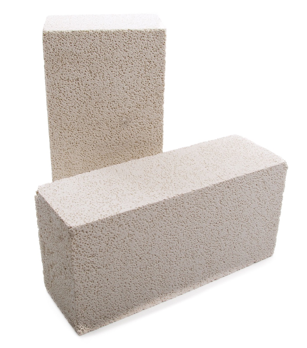 Insulating Fire Brick (White Moler) 9" x 4 1/2" x 3"