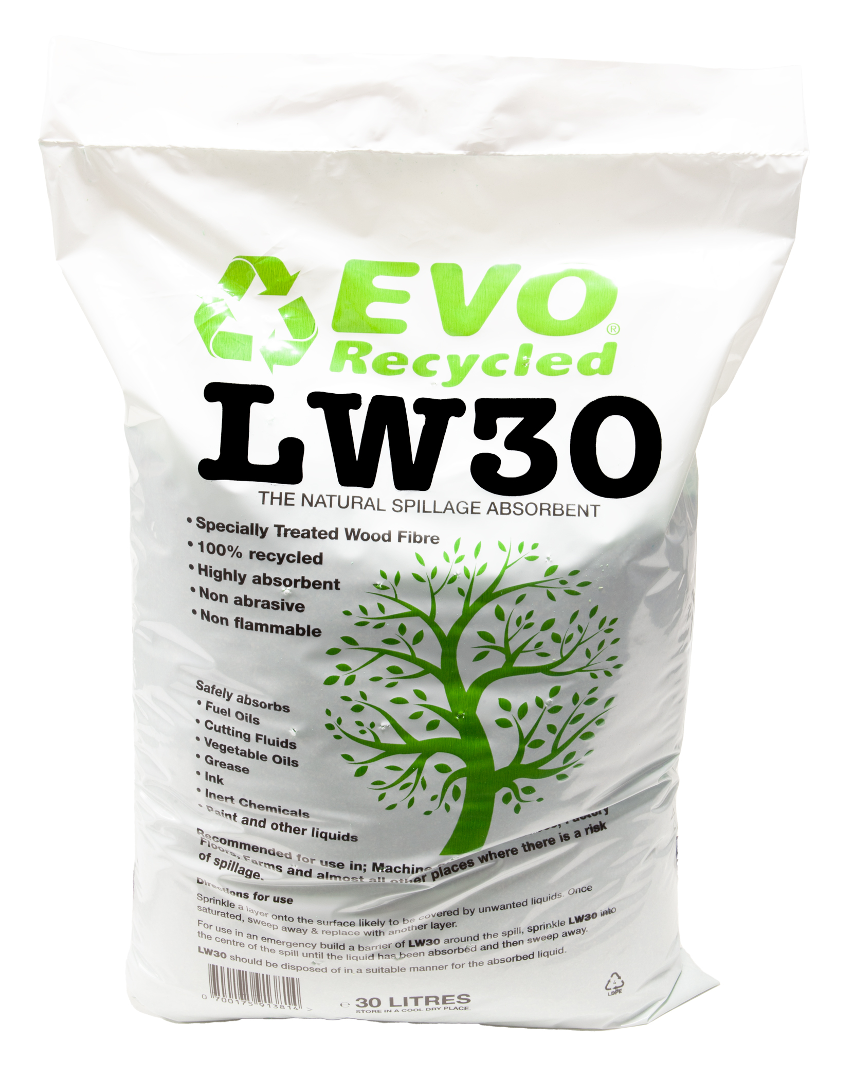 E-SORB Fire Retardant Wood Fibre Granules - 30L